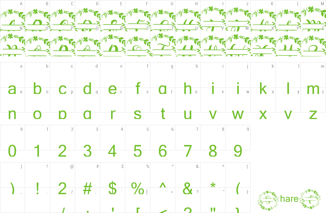 Font Christmas Holiday Monogram preview